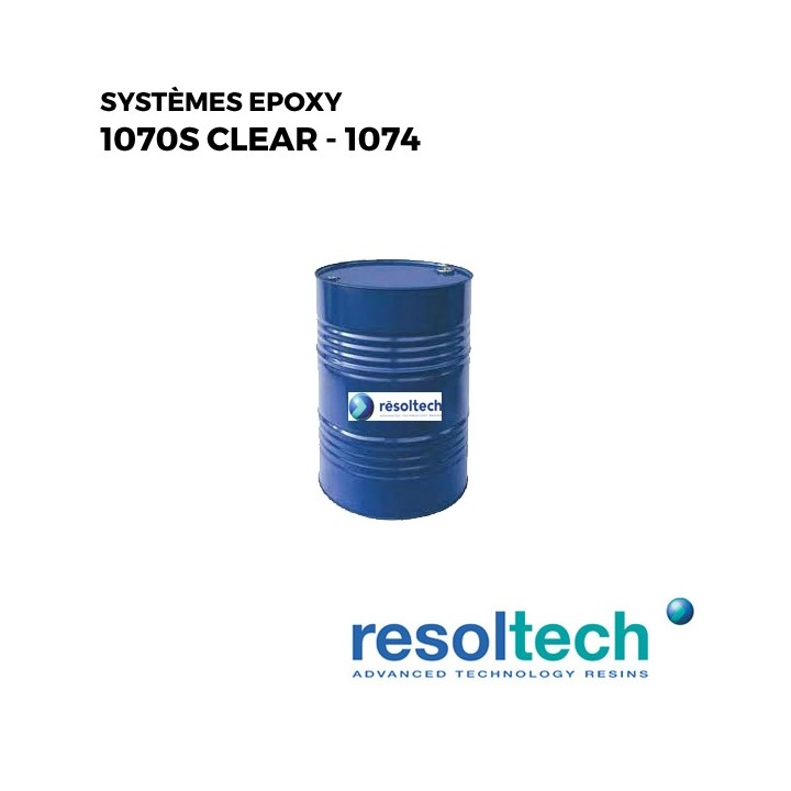 Fut 280kg Résines époxy 1070S clear - 1074 RESOLTECH