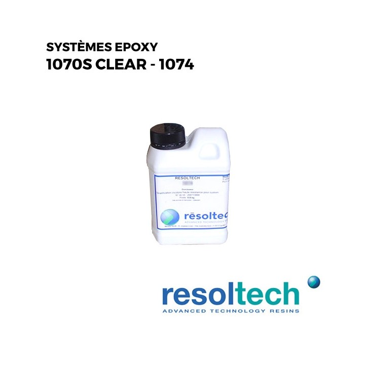 Bidons seuls 1070S clear ou 1074 RESOLTECH