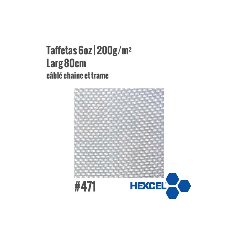 Taffetas tissu de verre Hexcel 471 200gr/m²
