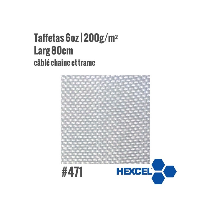 Taffetas tissu de verre Hexcel 471 200gr/m²