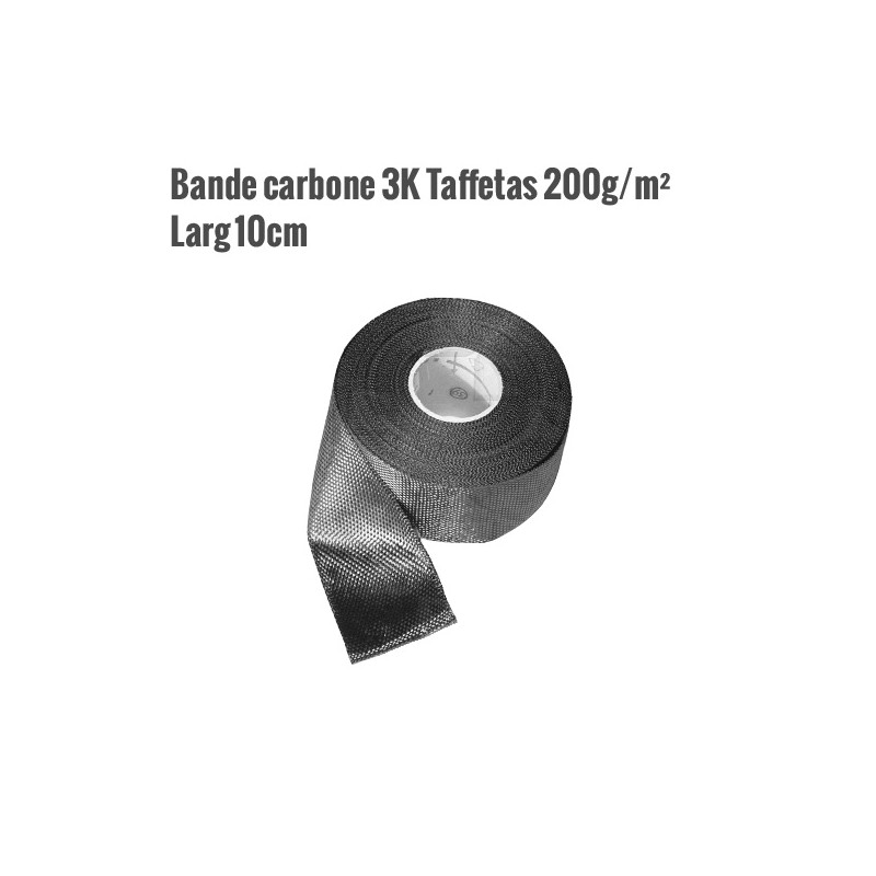 Bande CARBONE - Taffetas 6oz|200g/m² - Larg 10cm