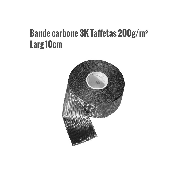 Bande CARBONE - Taffetas 6oz|200g/m² - Larg 10cm