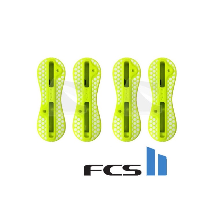 sets quad de plugs FCS II jaune / Acid Yellow