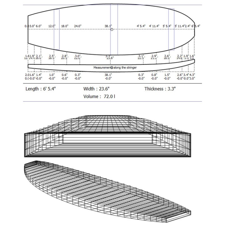 PAIN SURF  STANDARD 6'5 BIG BOY MOUSSE PSE