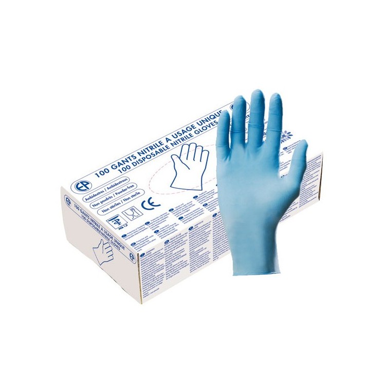Gants nitrile bleu ou noir pour la protection des mains- Atuacores