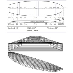 PAIN EN MOUSSE POLYSTYRENE SURF STANDARD 6'5 S SHORTBOARD