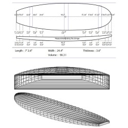 PAIN SURF STANDARD 7'2 MIME MOUSSE POLYSTYRENE FRANCAIS