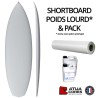Shortboard poids lourds pack tissus de verre et résines