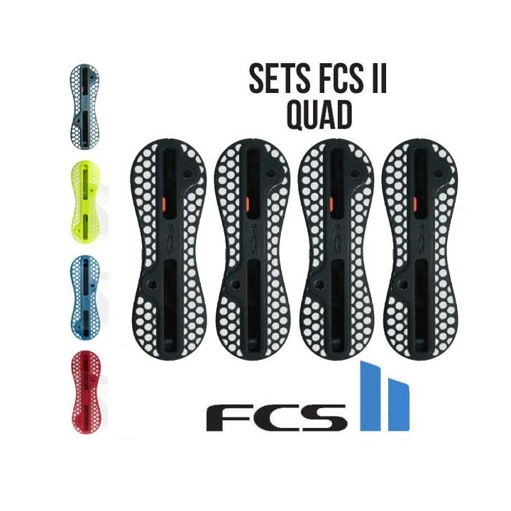 Set QUAD - Boitiers FCS II gris yellow blue orange