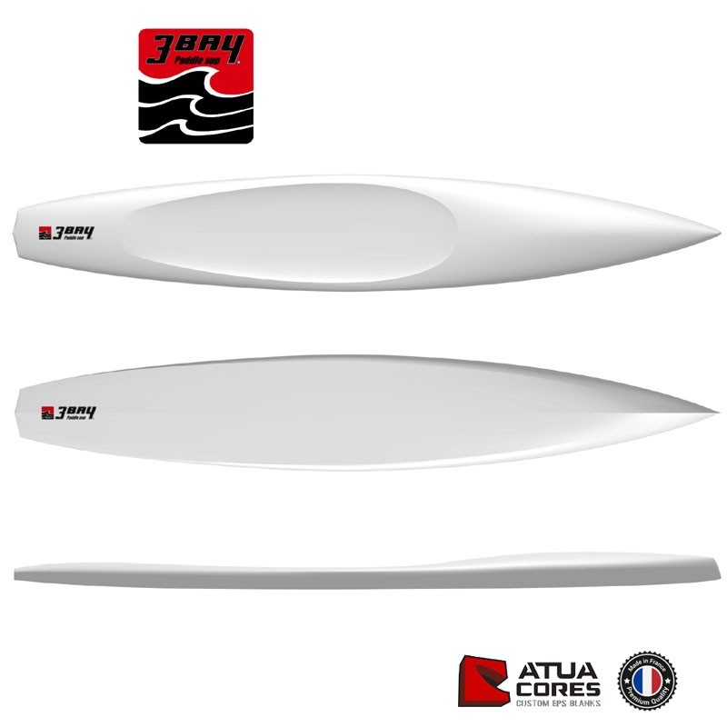 Pain mousse polystyrène Atua Cores 3 BAY SUP RACE FLATWATER 12' 6''