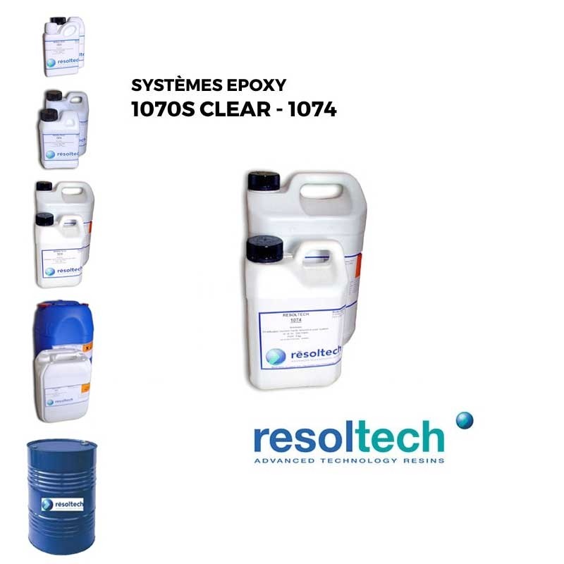 Kits Résines époxy 1070S clear - 1074 RESOLTECH