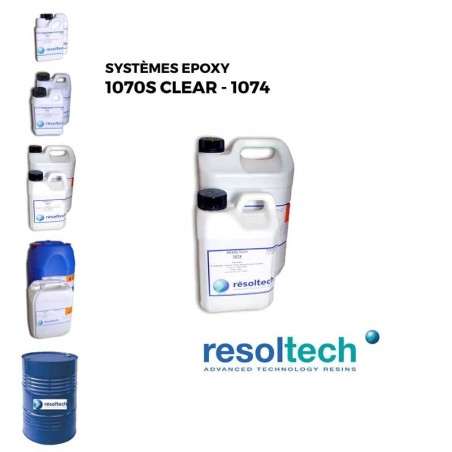 Kits Résines époxy 1070S clear - 1074 RESOLTECH