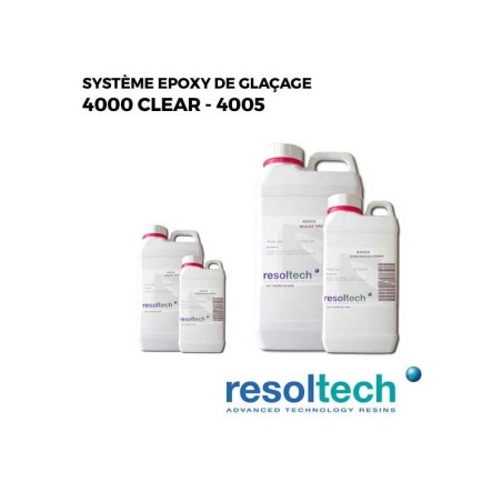 Kits résines époxy de glaçage 4000 CLEAR - 4005 RESOLTECH