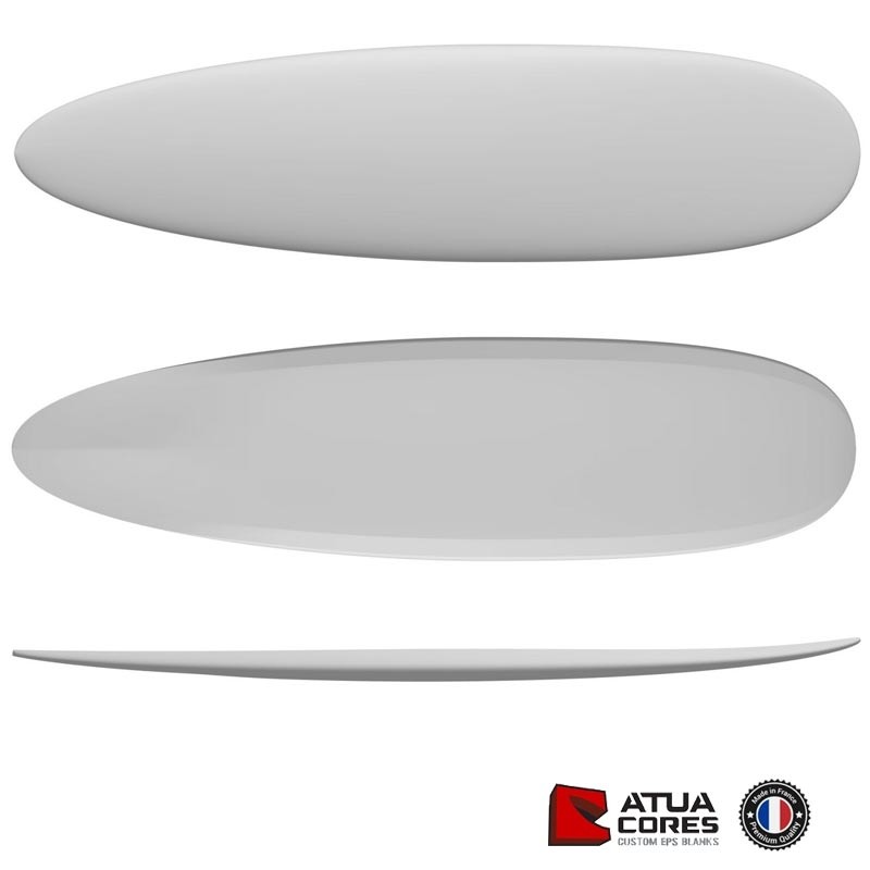 Modèle MINI MALIBU 7'0 / 7'3 / 7'6 pain mousse polystyrène Atua 2D ou 3D