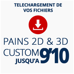 Téléchargez vos templates de pains sur-mesure jusqu'à 9'10 pour découpe 2D ou préshape 3D machine