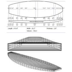 Pains surf standard 6'0 SF Shortboard polystyrène