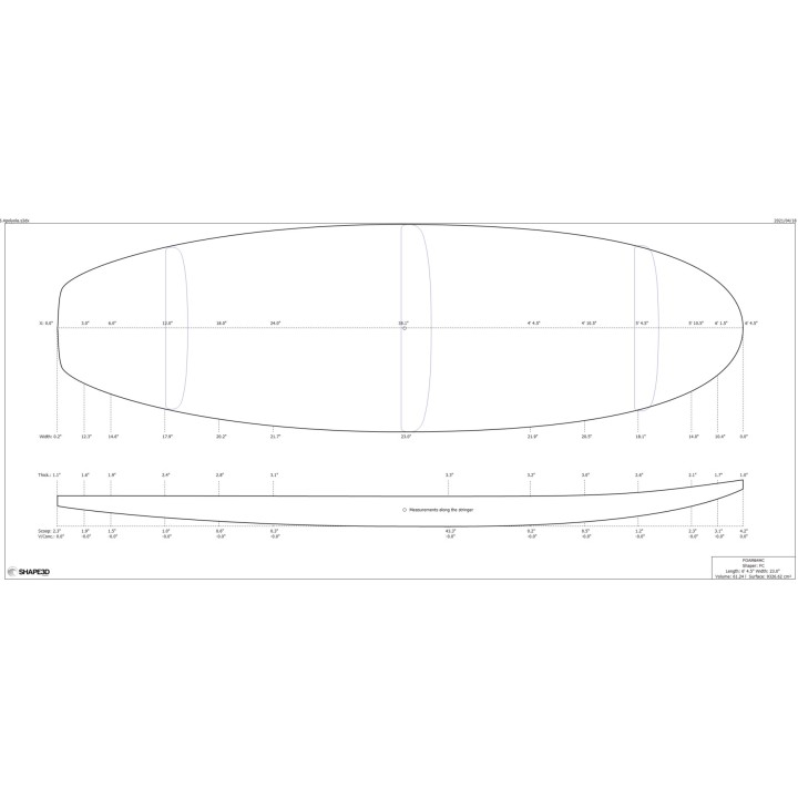 PRESHAPE PU RECYCLE 6'4 - PAIN PU