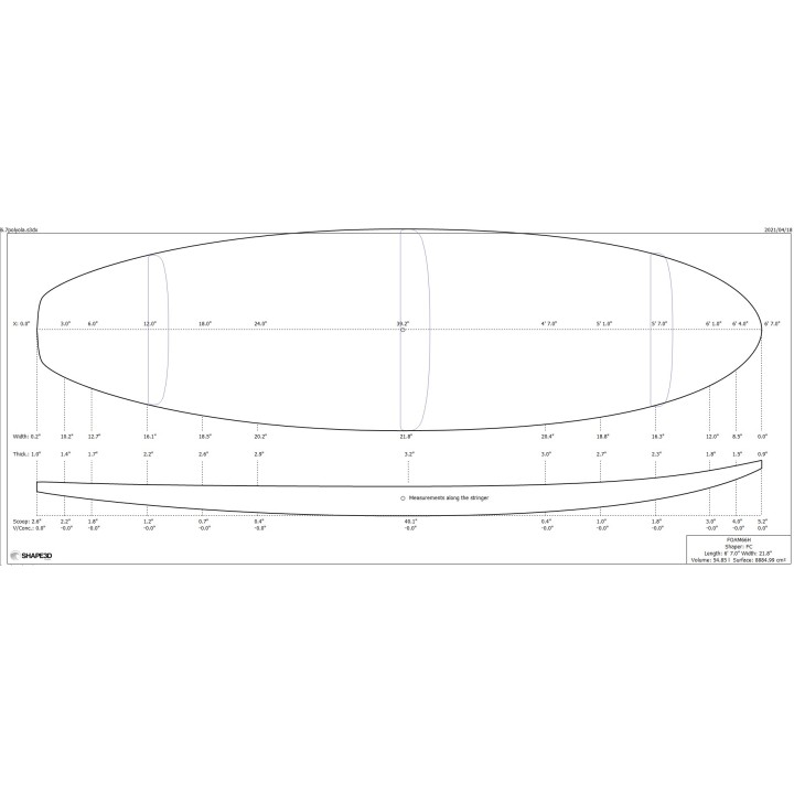 PRESHAPE PU RECYCLE 6'7 - PAIN PU