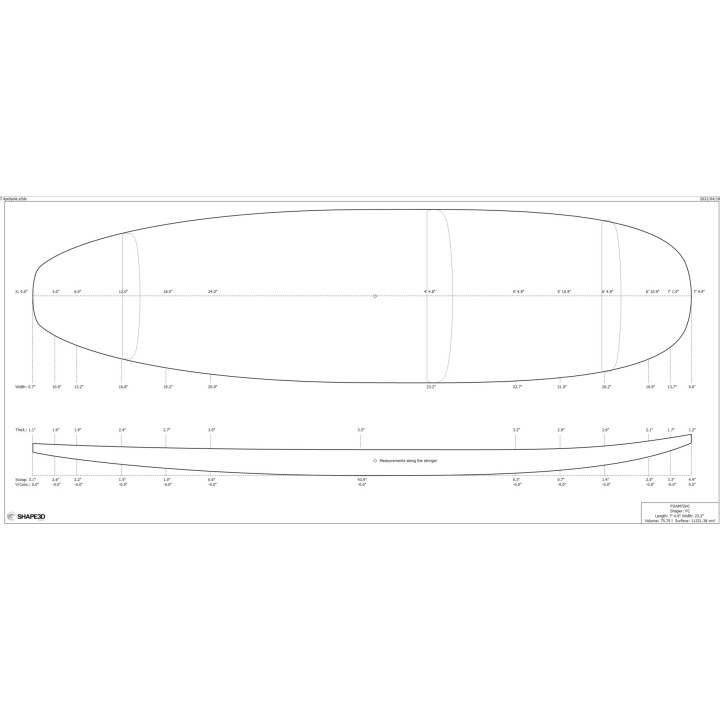 PRESHAPE PU RECYCLE 6'7 - PAIN PU