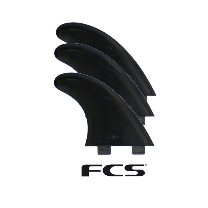 Dérives de surf en set de thruster FCS G5 black plastique - Atua.Cores