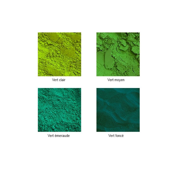 Pigments en poudre couleurs
