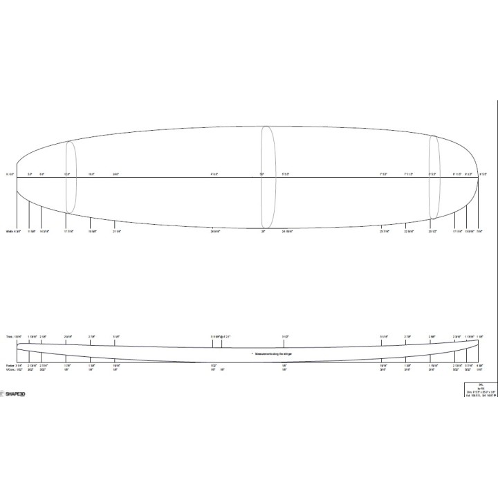 PRESHAPE PU 9'4 - PAIN PU - FINITION 2D