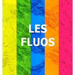 Pigments FLUO jaune rose bleu vert