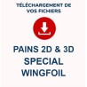 Téléchargez vos fichiers de découpe 2D ou pré shape 3D de pains Wingfoil