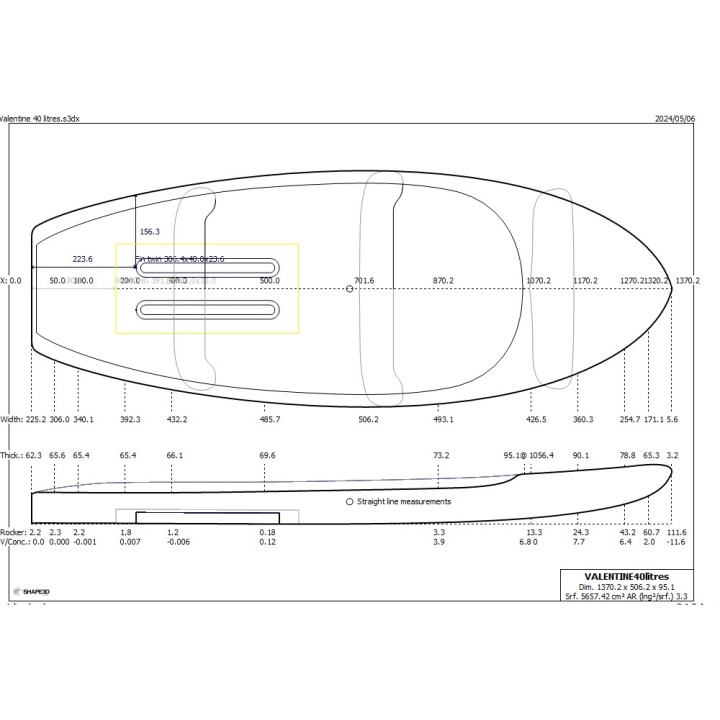 WINGFOIL - V Style 35L À 45L - PAIN PSE 2D ou 3D